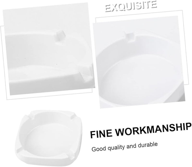 كابيلوك 3 قطع منفاخة سجائر خارجية بيضاء بغطاء، منفاخة سجائر محمولة مربعة سهلة التنظيف - Image 2